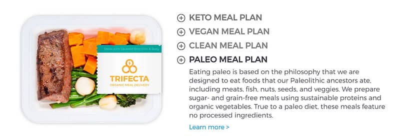 paleo meals you can order from Trifecta Nutrition